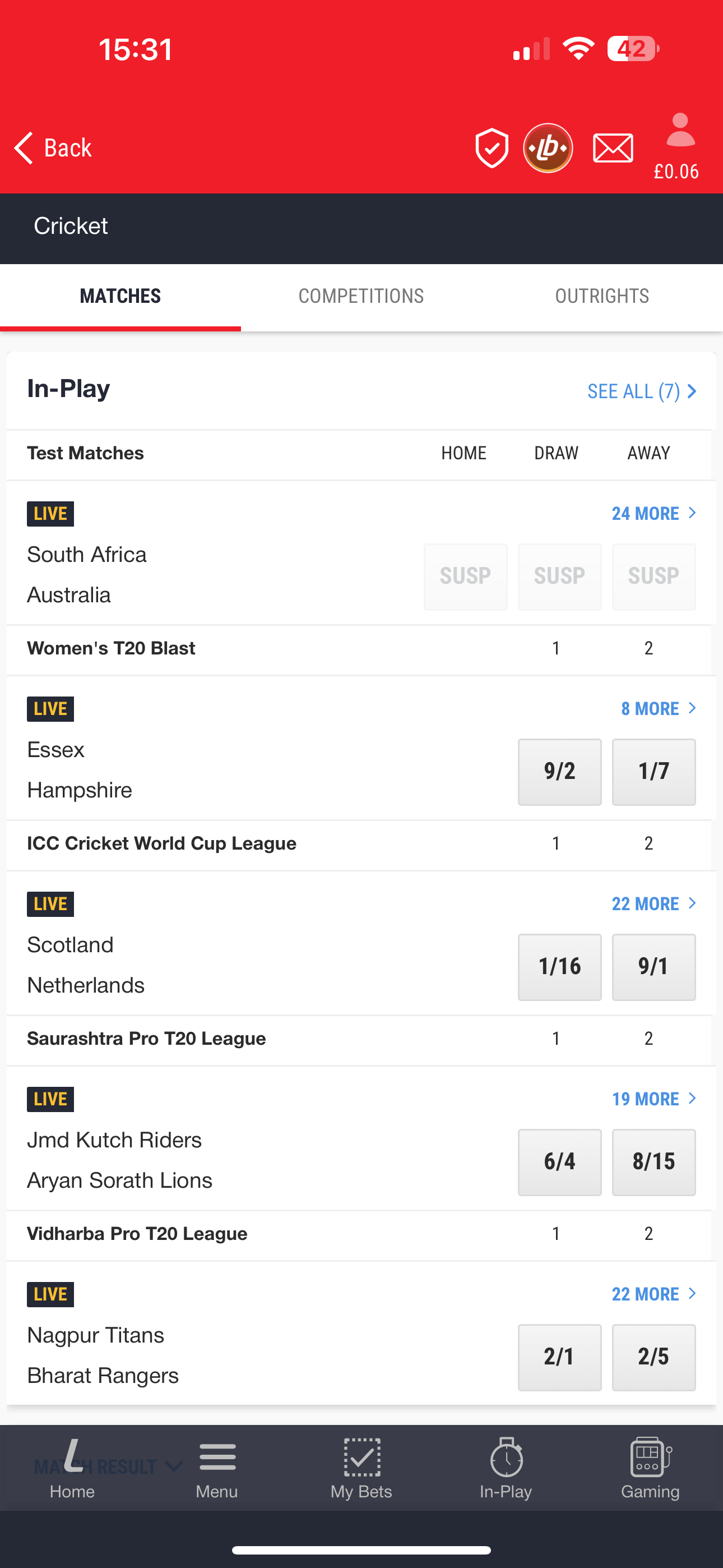 Cricket Ladbrokes