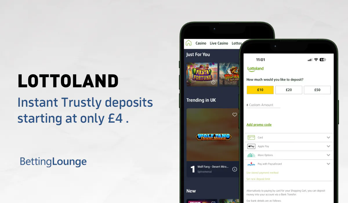 Instant Trustly deposits at Lottoland Casino