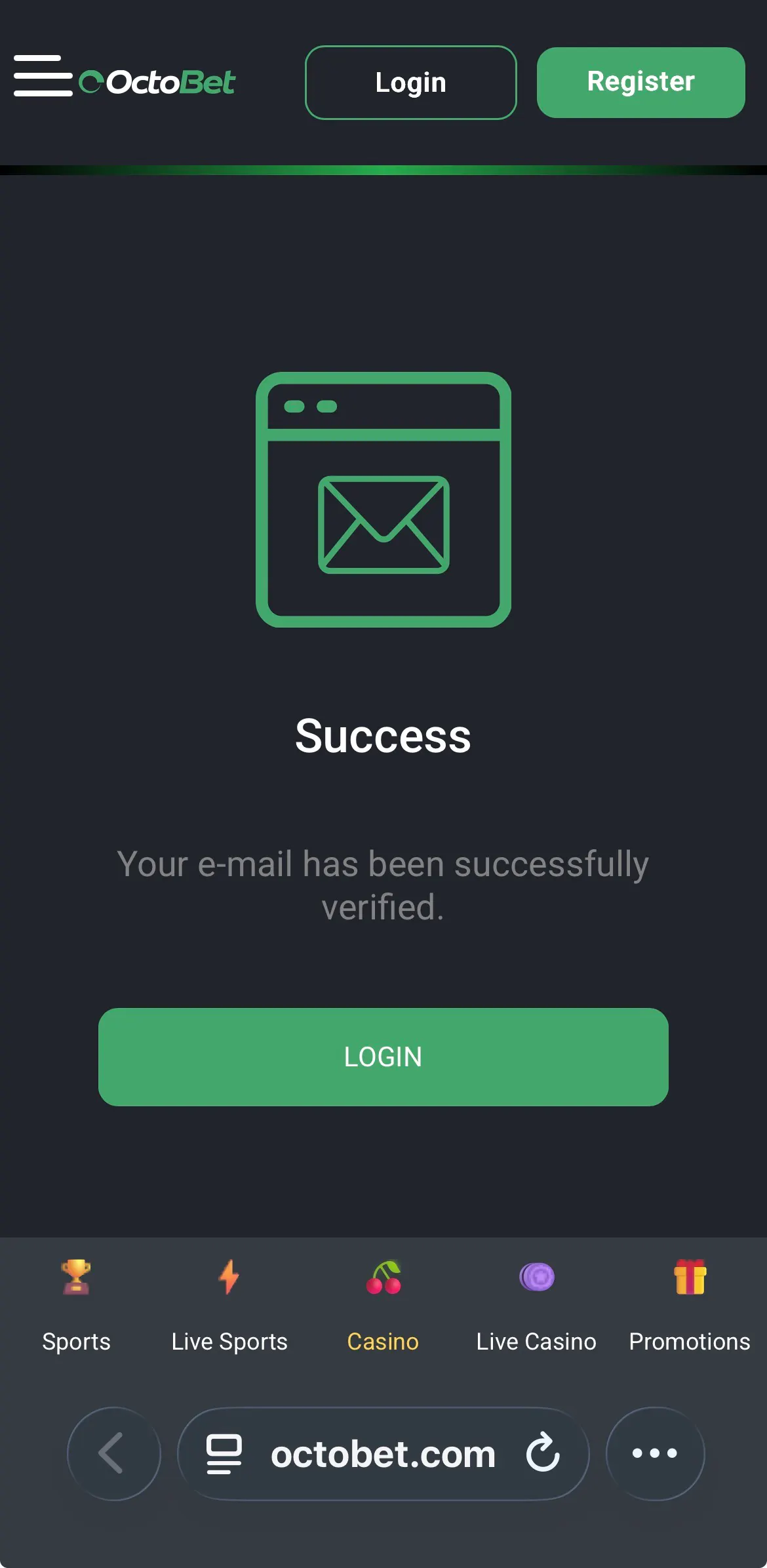 Octobet Email Verification