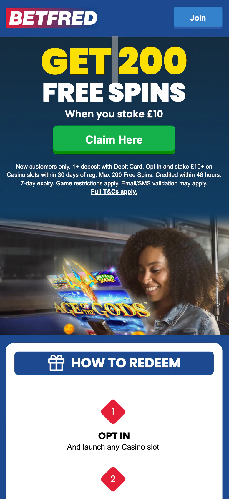 Betfred Slots Offer