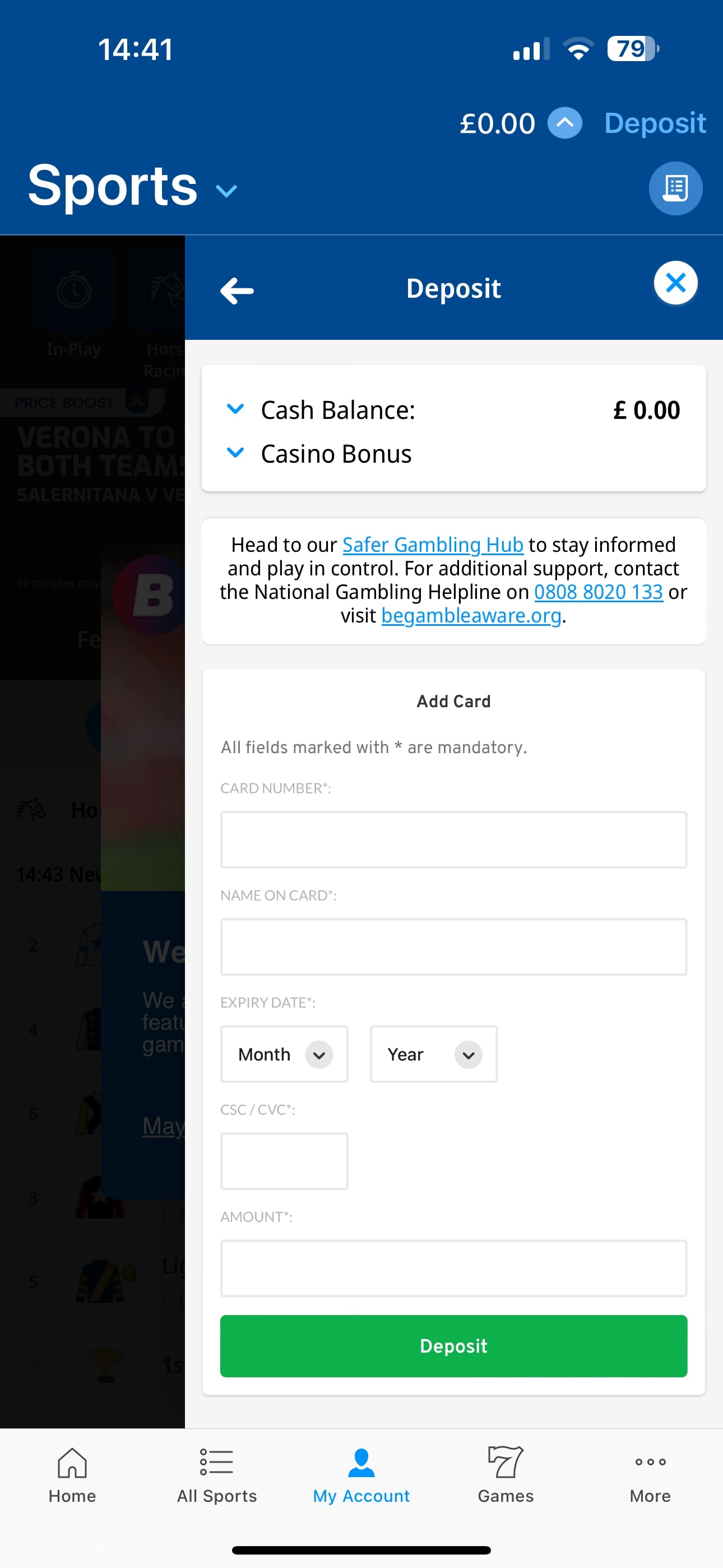 Betfred deposit 3