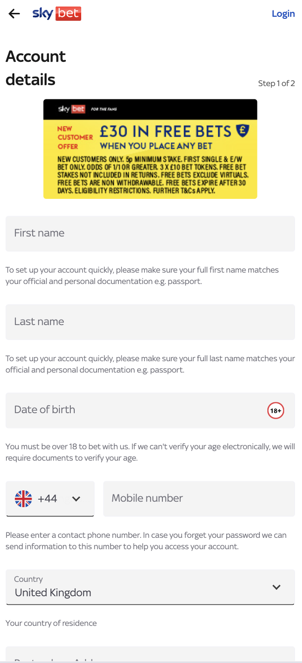 Sign Up 2 Sky Bet