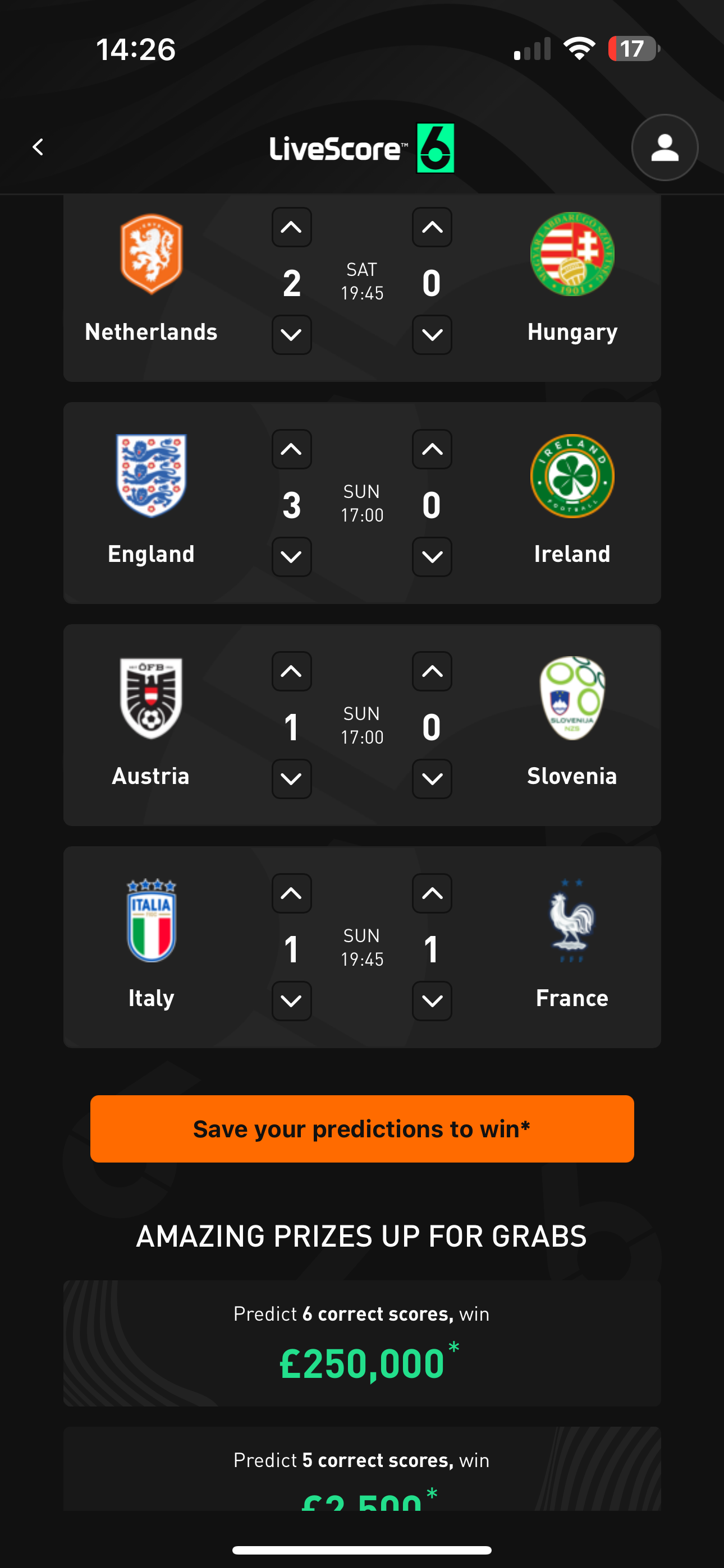 LiveScore Bet Six 5