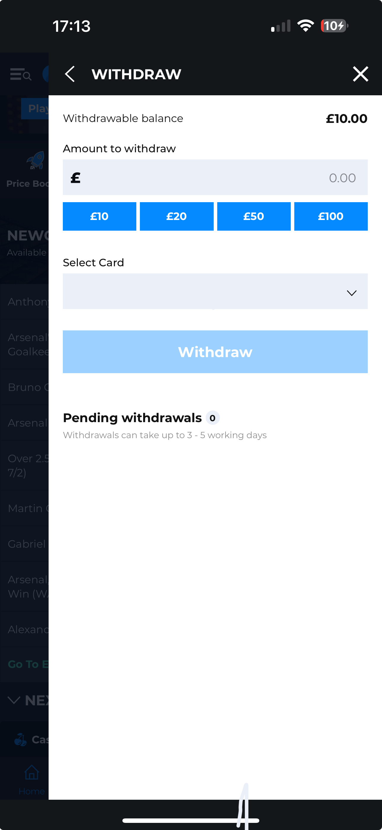 Rhino Bet Withdraw 1
