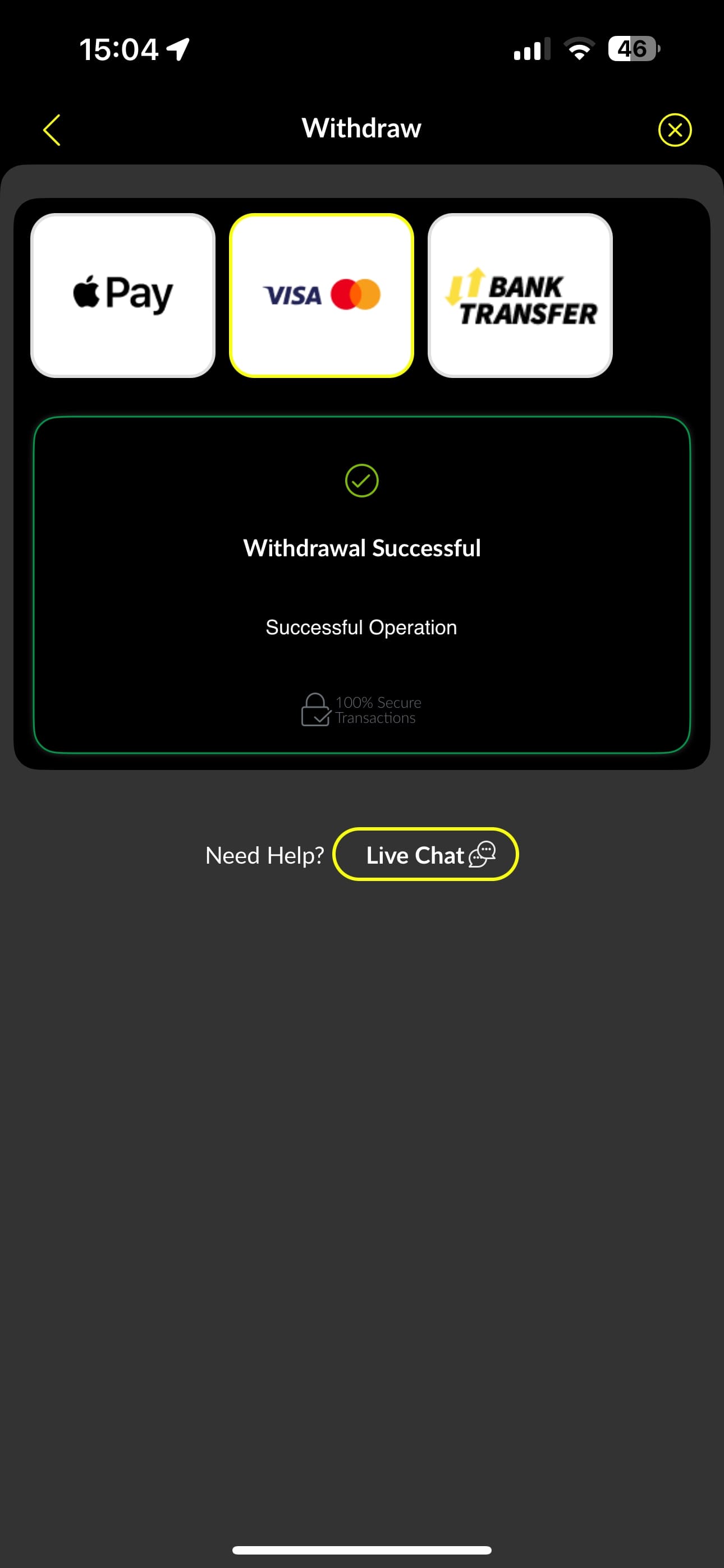 Parimatch withdrawal 4