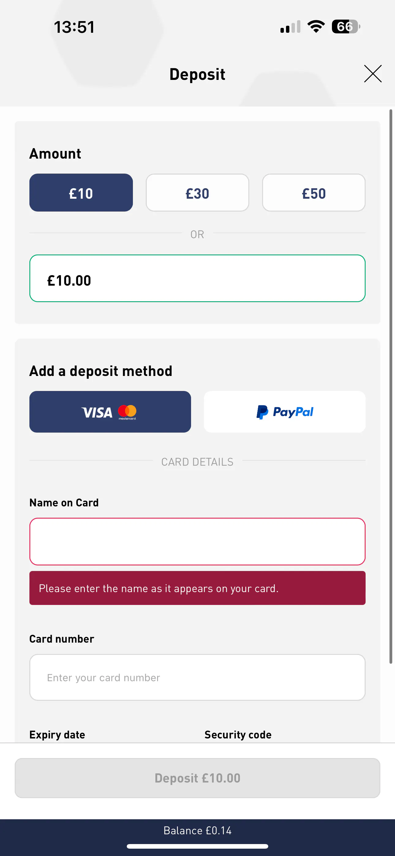 Virgin Bet Deposit 1