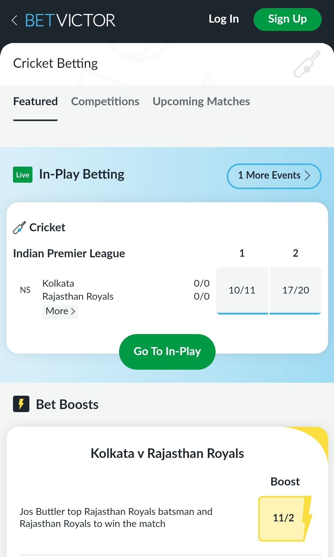 BetVictor Cricket