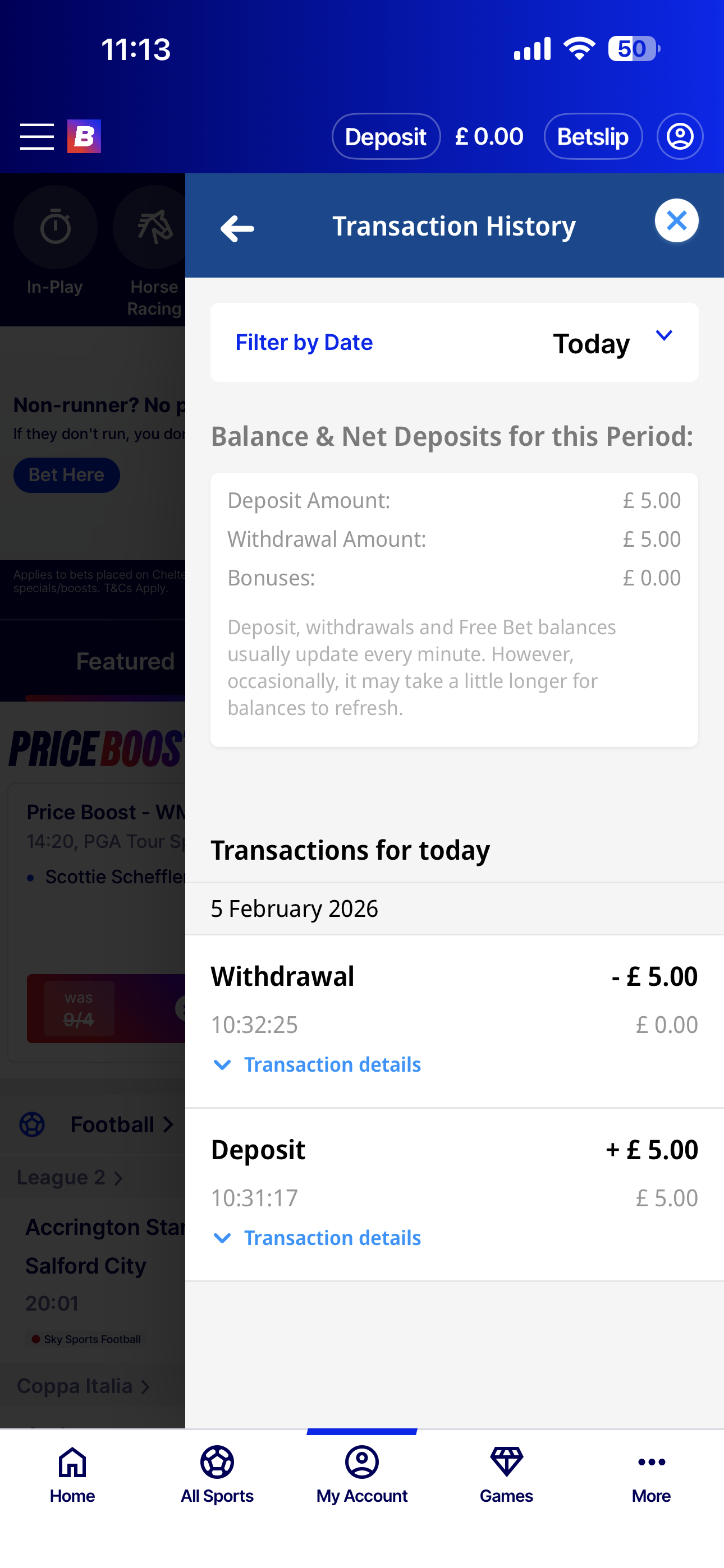 BetFred Pending