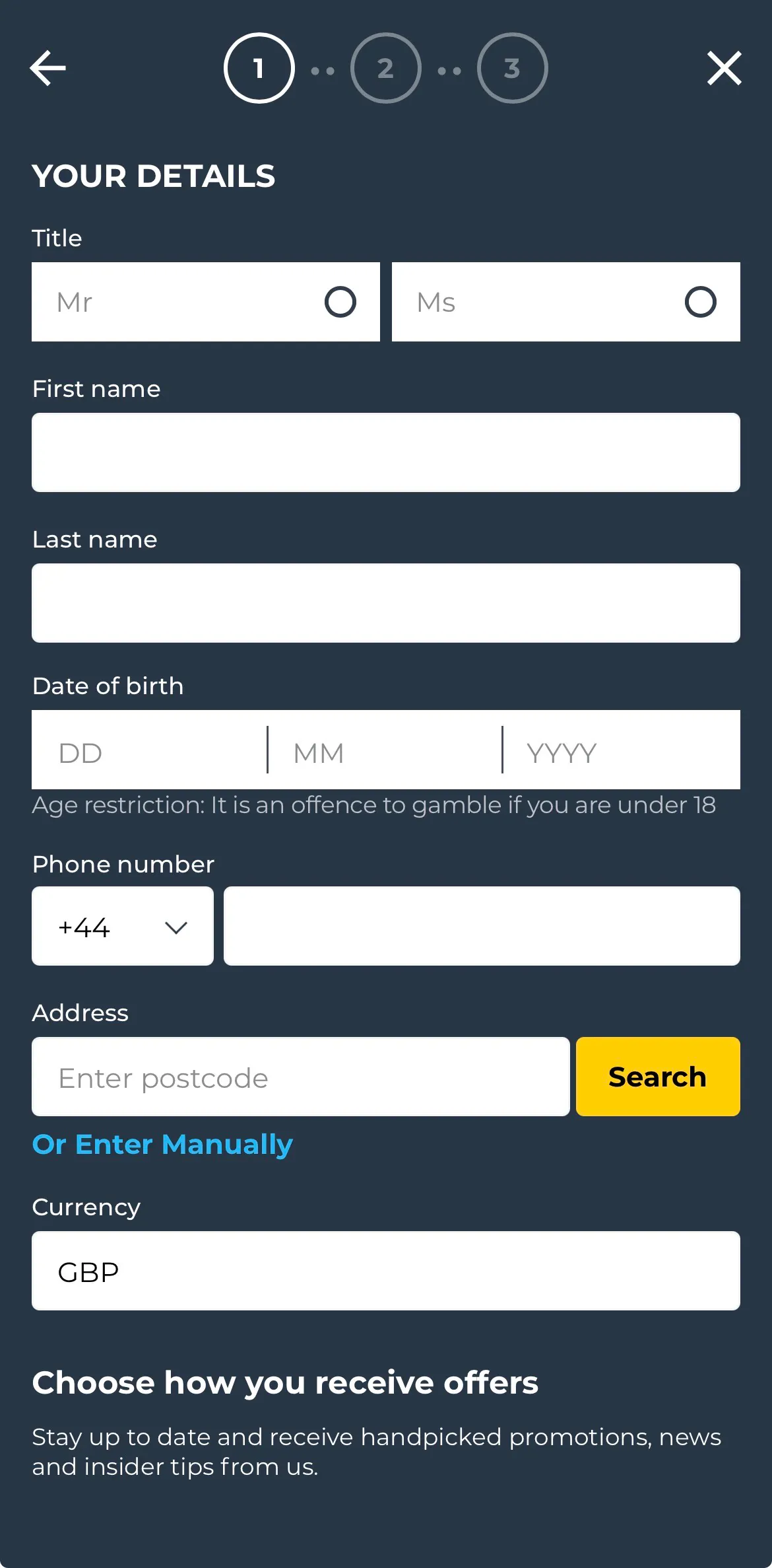 Betwright sign up 1