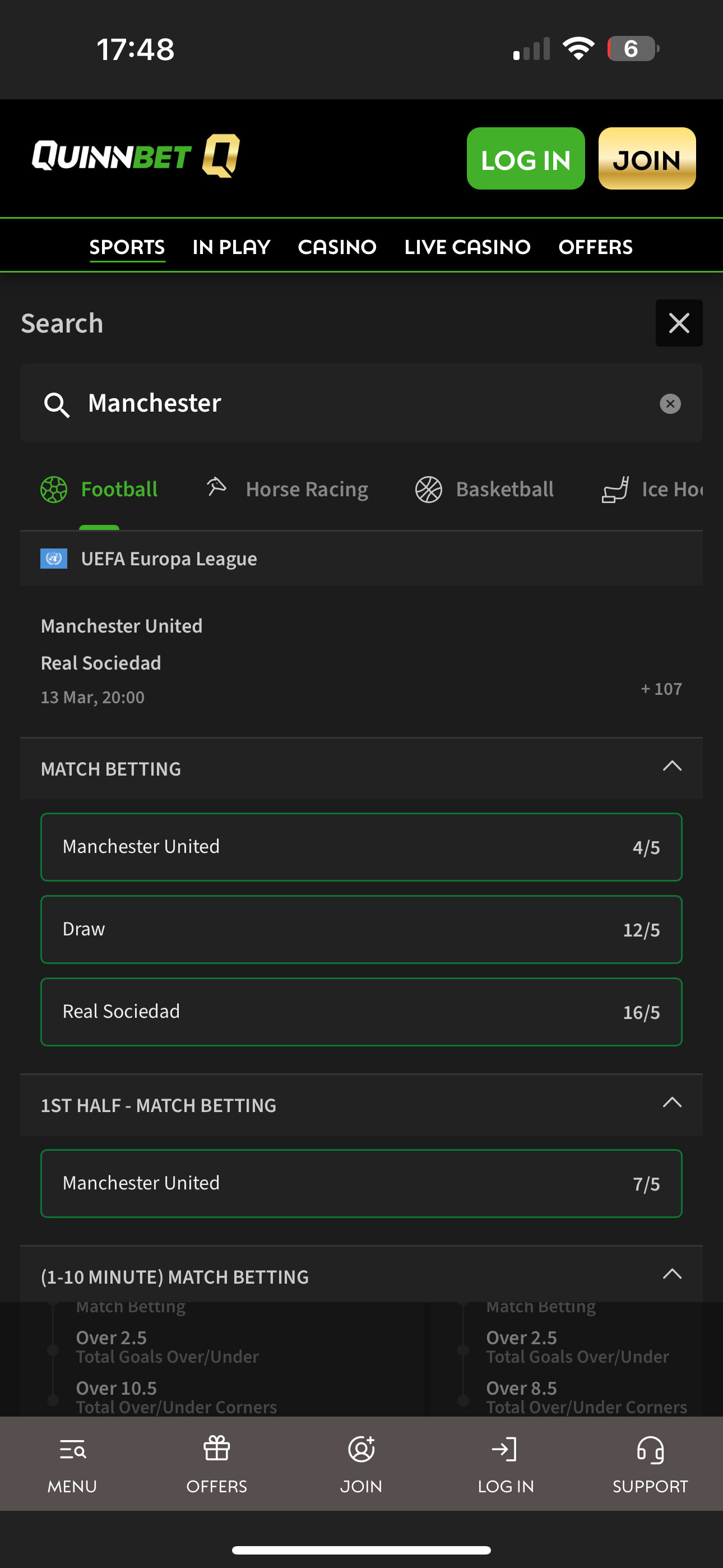 QuinnBet Search