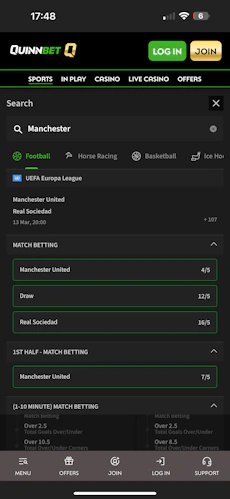 QuinnBet Search