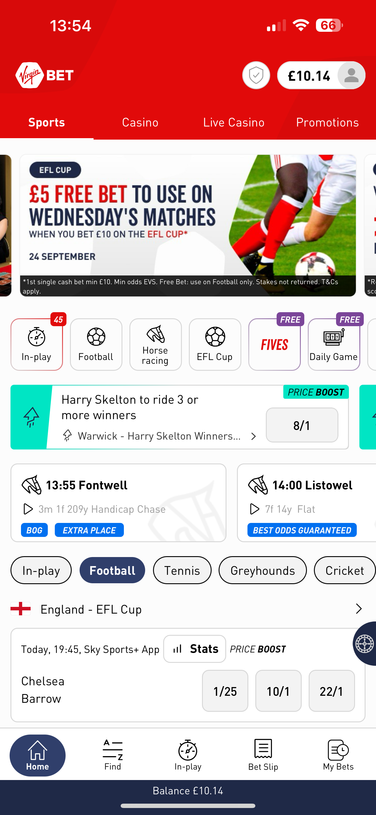 Virgin Bet HOME