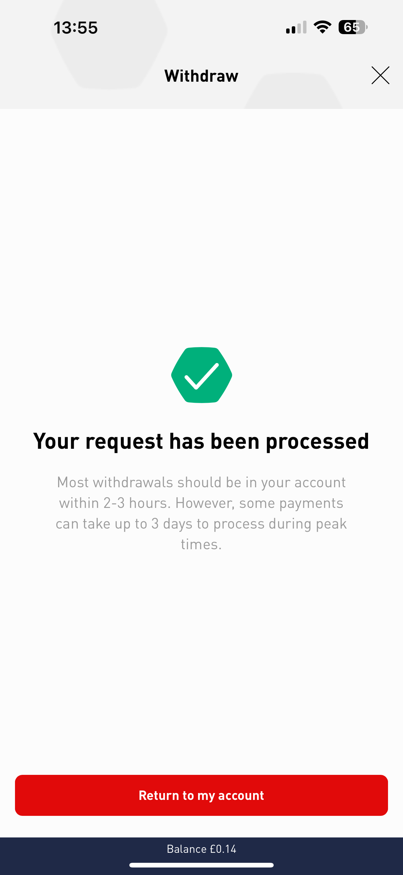 Virgin Bet Withdraw 2