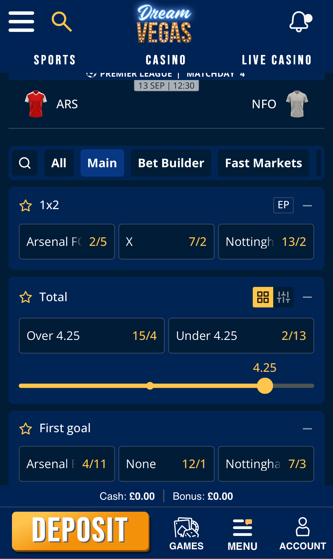 Dream Vegas Toggles