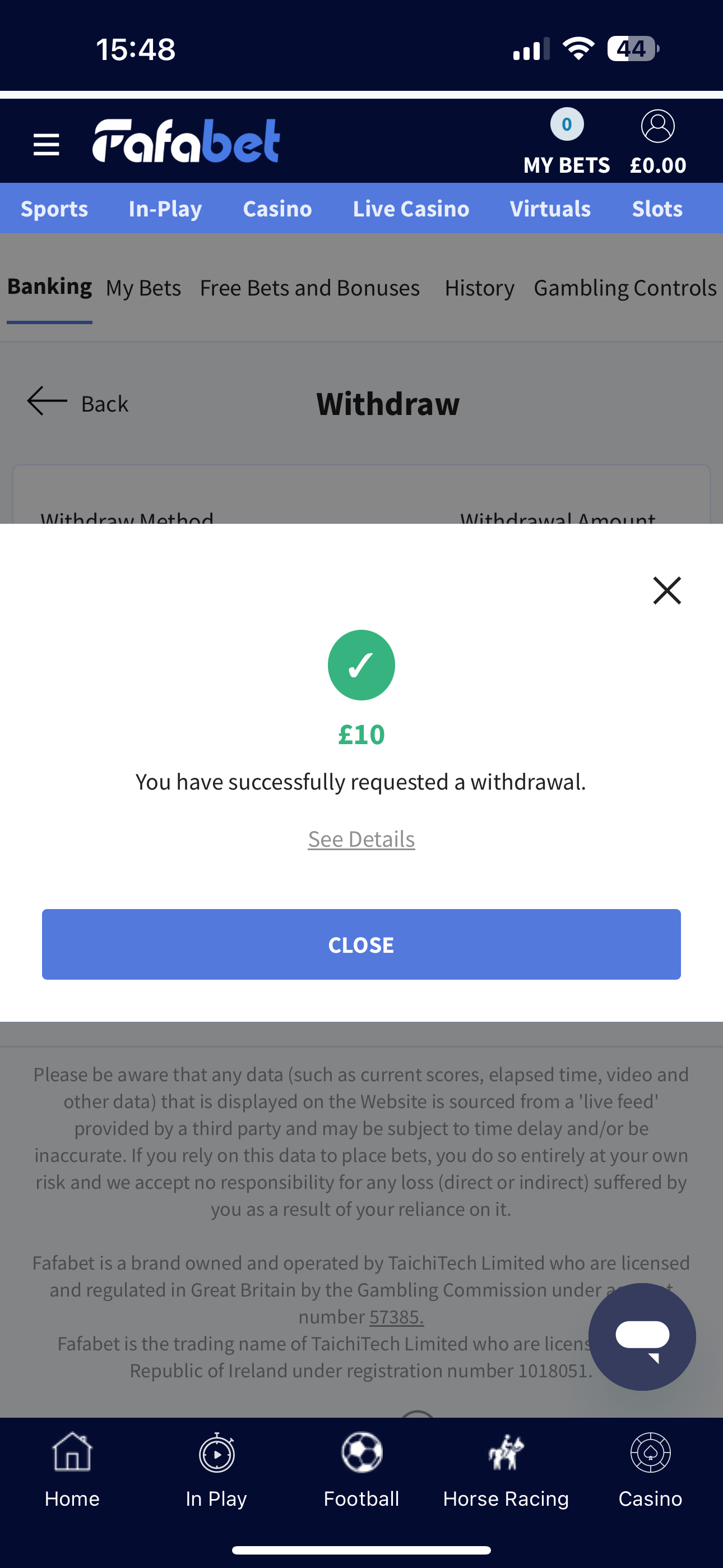 FafaBet Withdraw 3