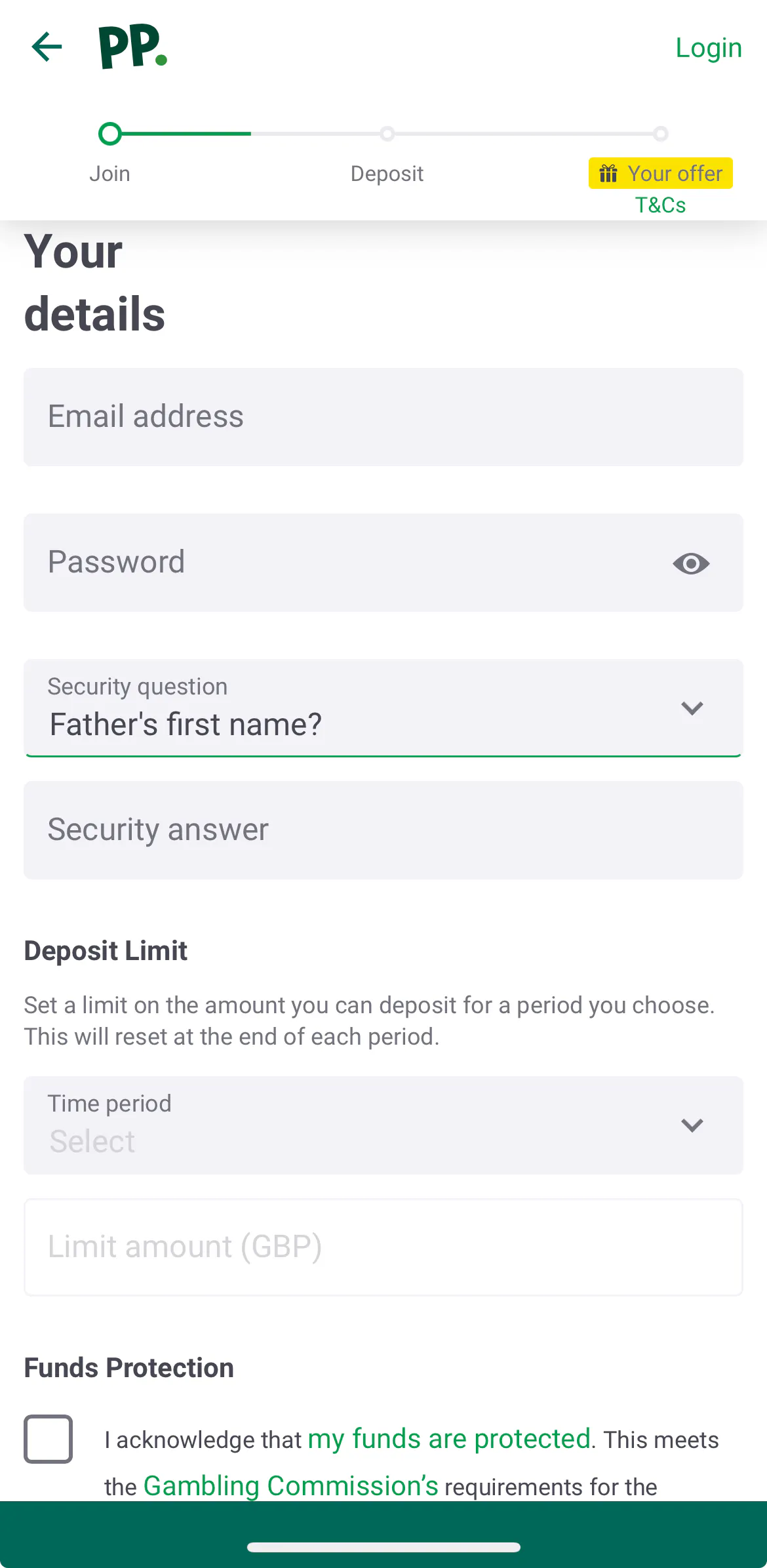 Paddy Power App - Security