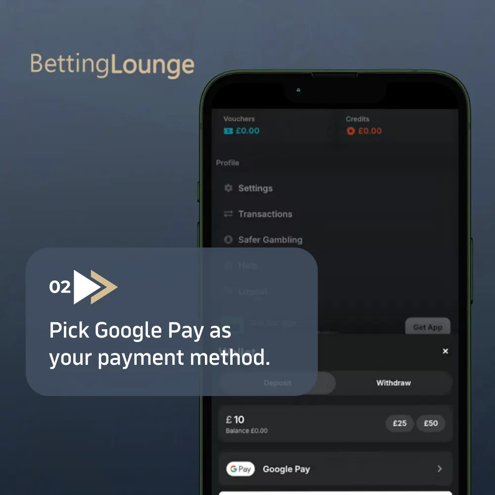 step 2: pick Google Pay as your payment method