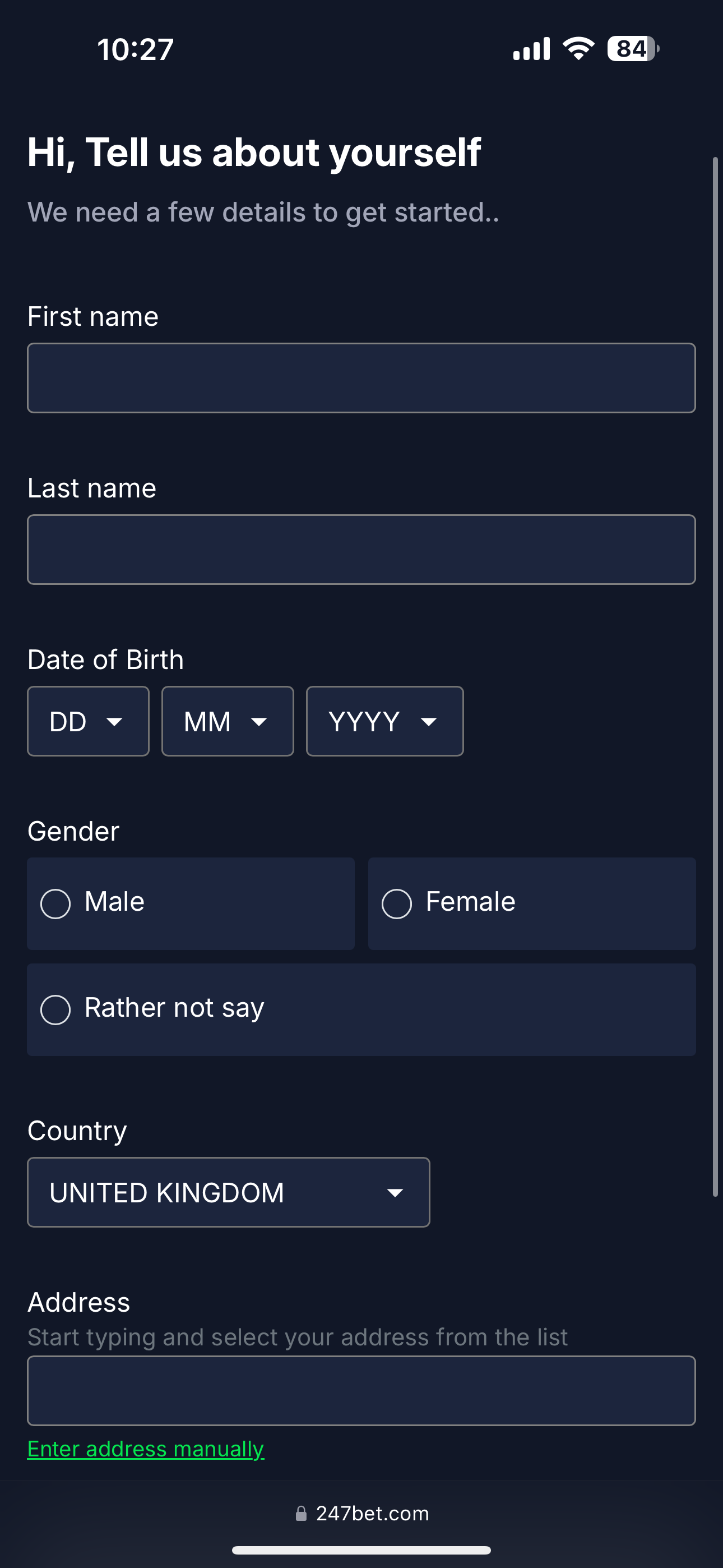 247Bet Sign up 2