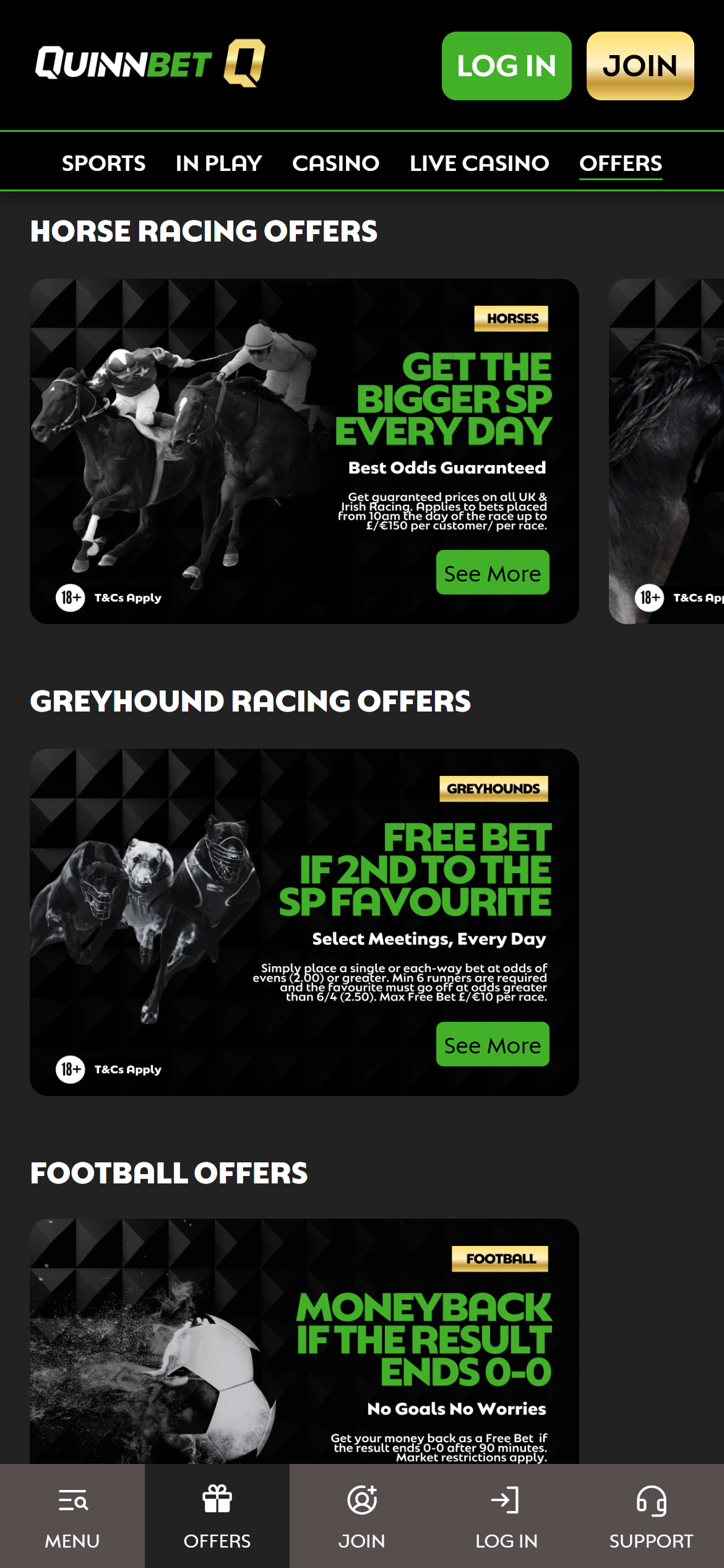 QuinnBet promotions