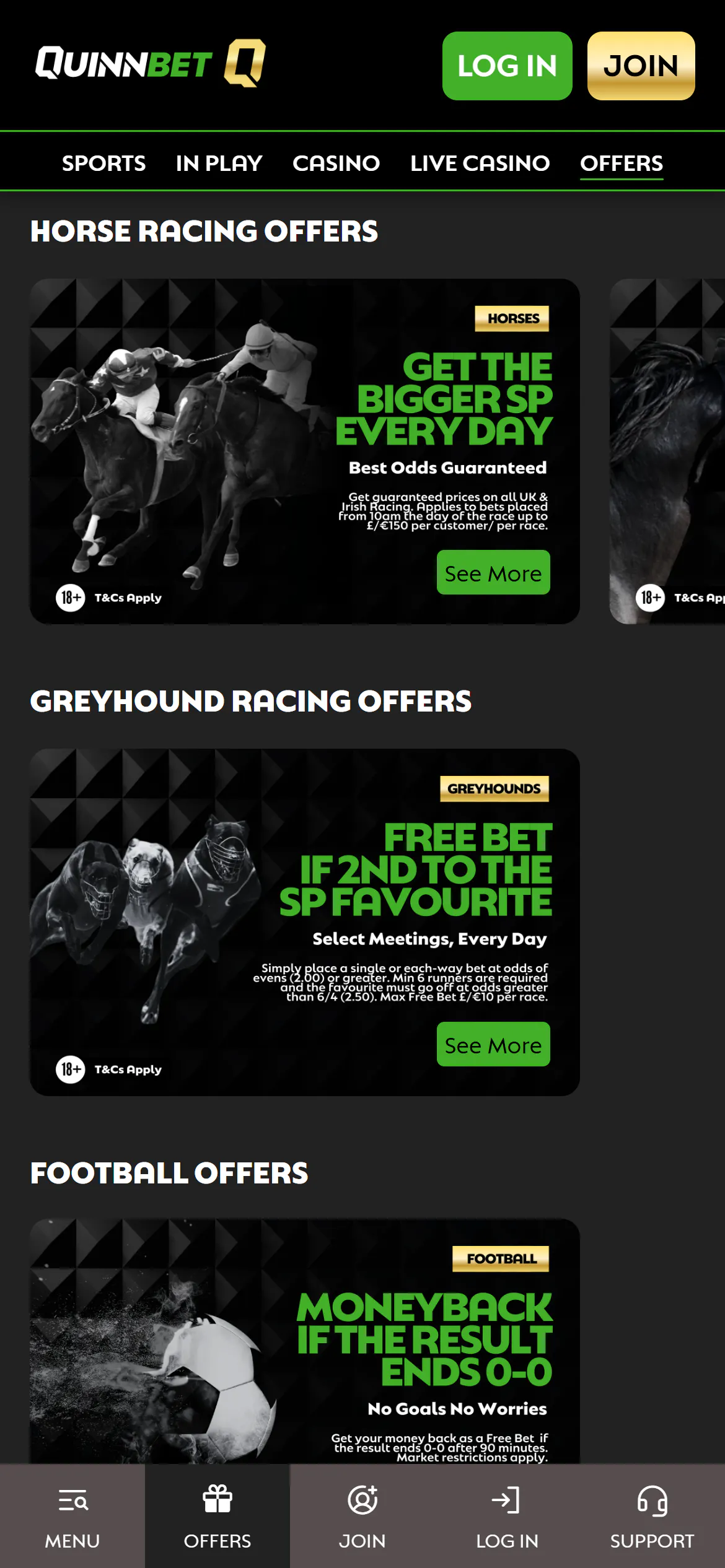 QuinnBet promotions