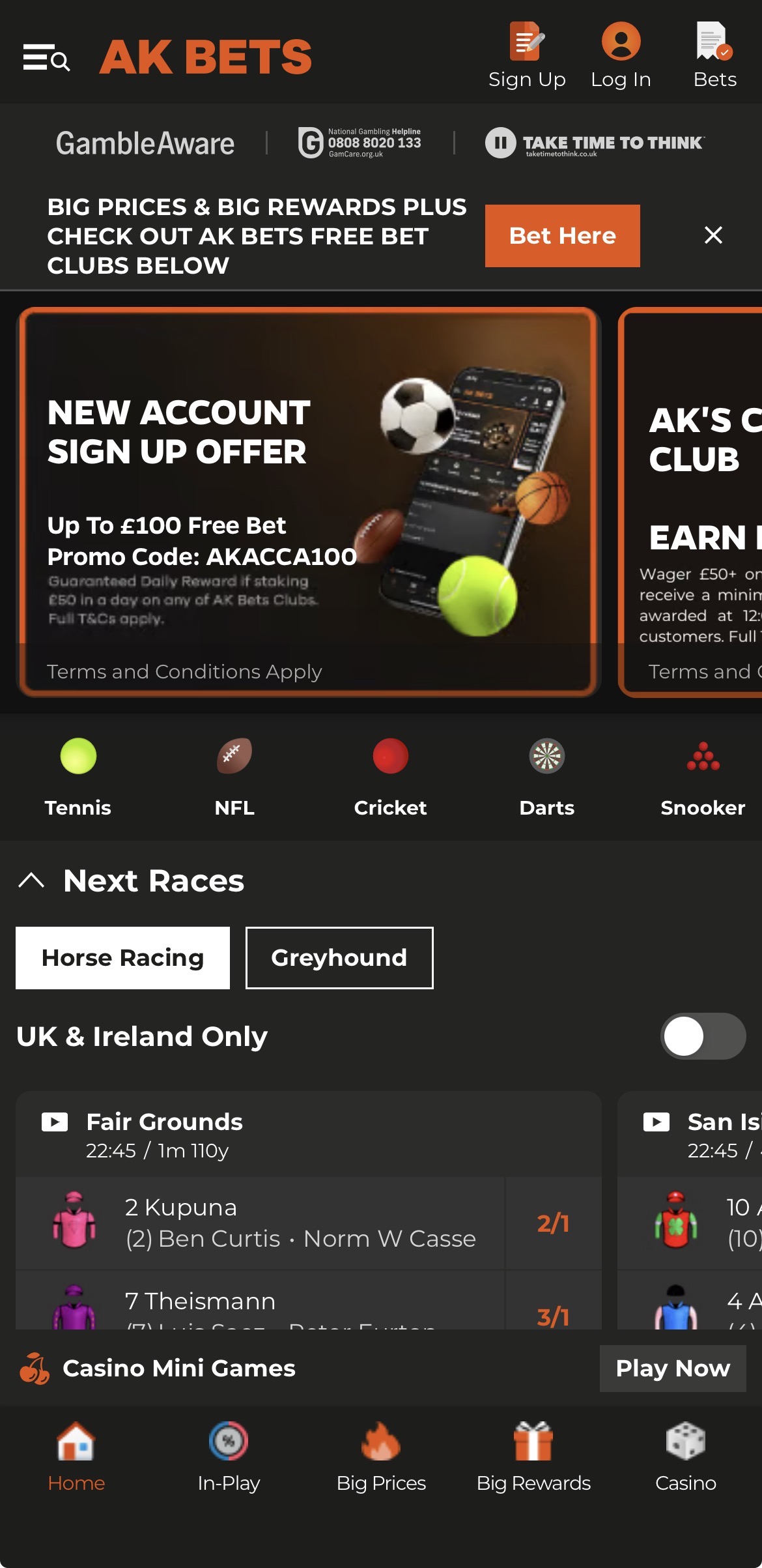 AK Bets App Sign Up