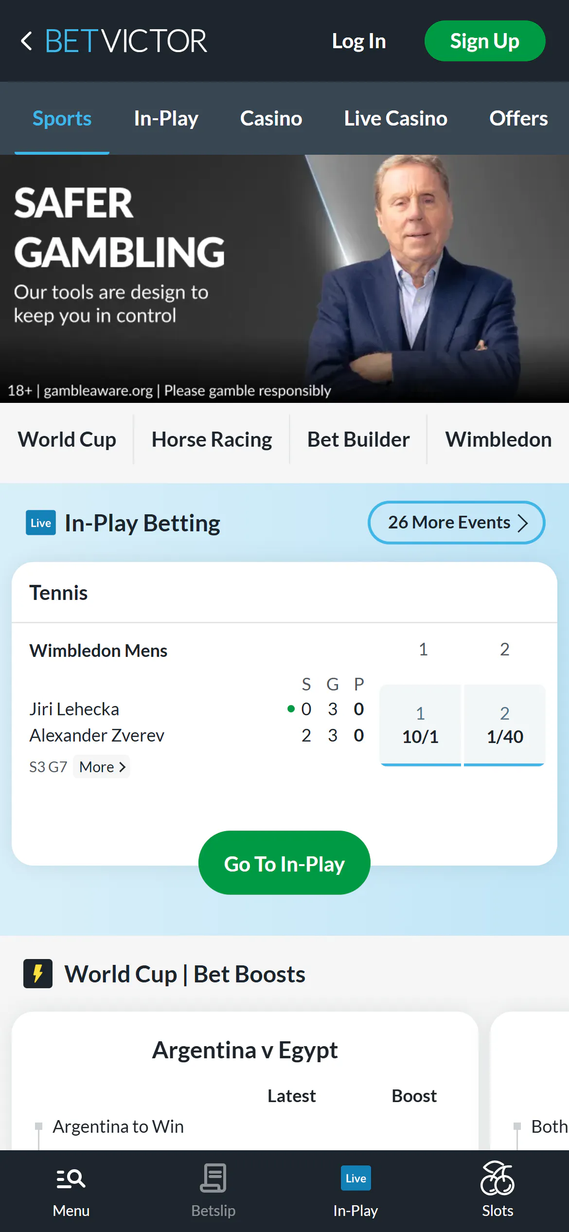 BetVictor home