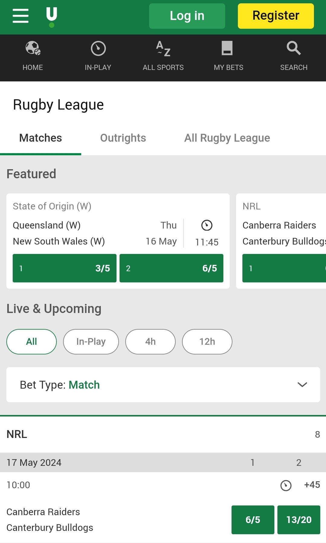 Unibet rugby