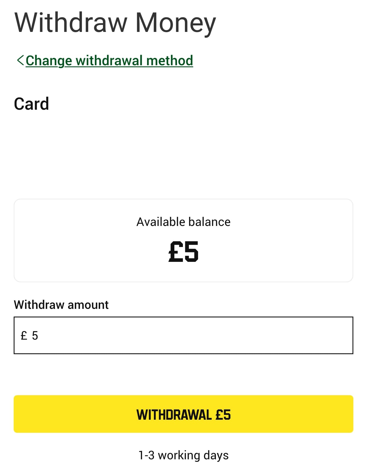 Unibet Withdraw 2