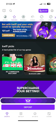 Kwiff Deposit 1