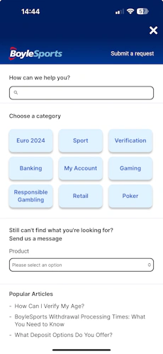 BoyleSports HELP