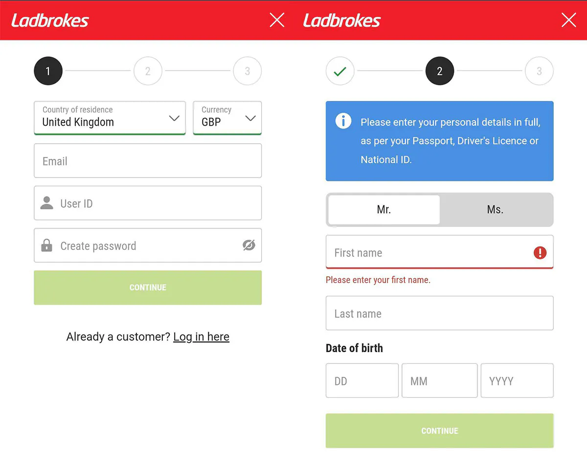 Ladbrokes registration 1