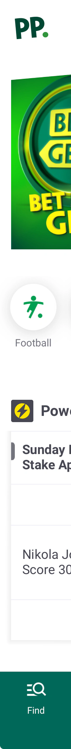 Paddy Power App - Sign up