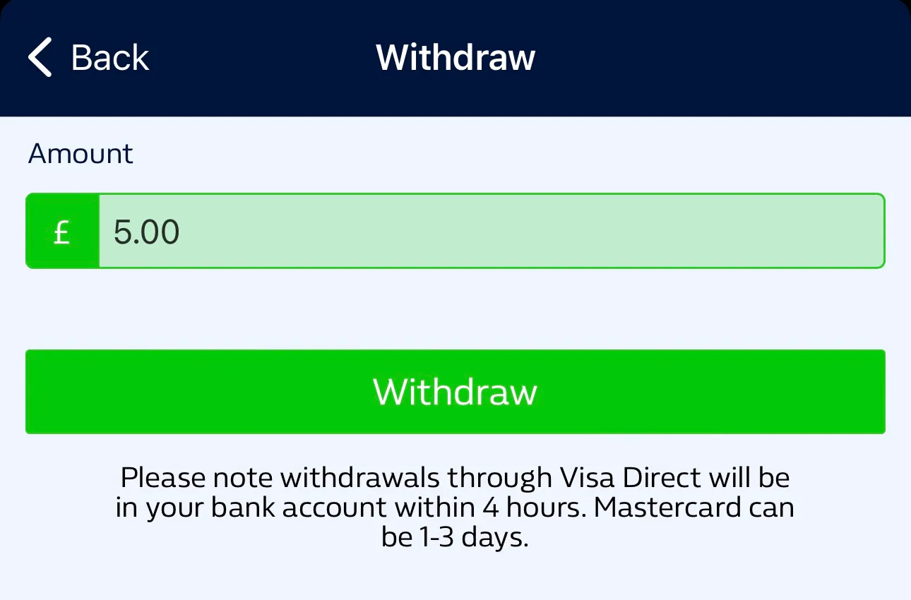 William Hill Withdrawal 1