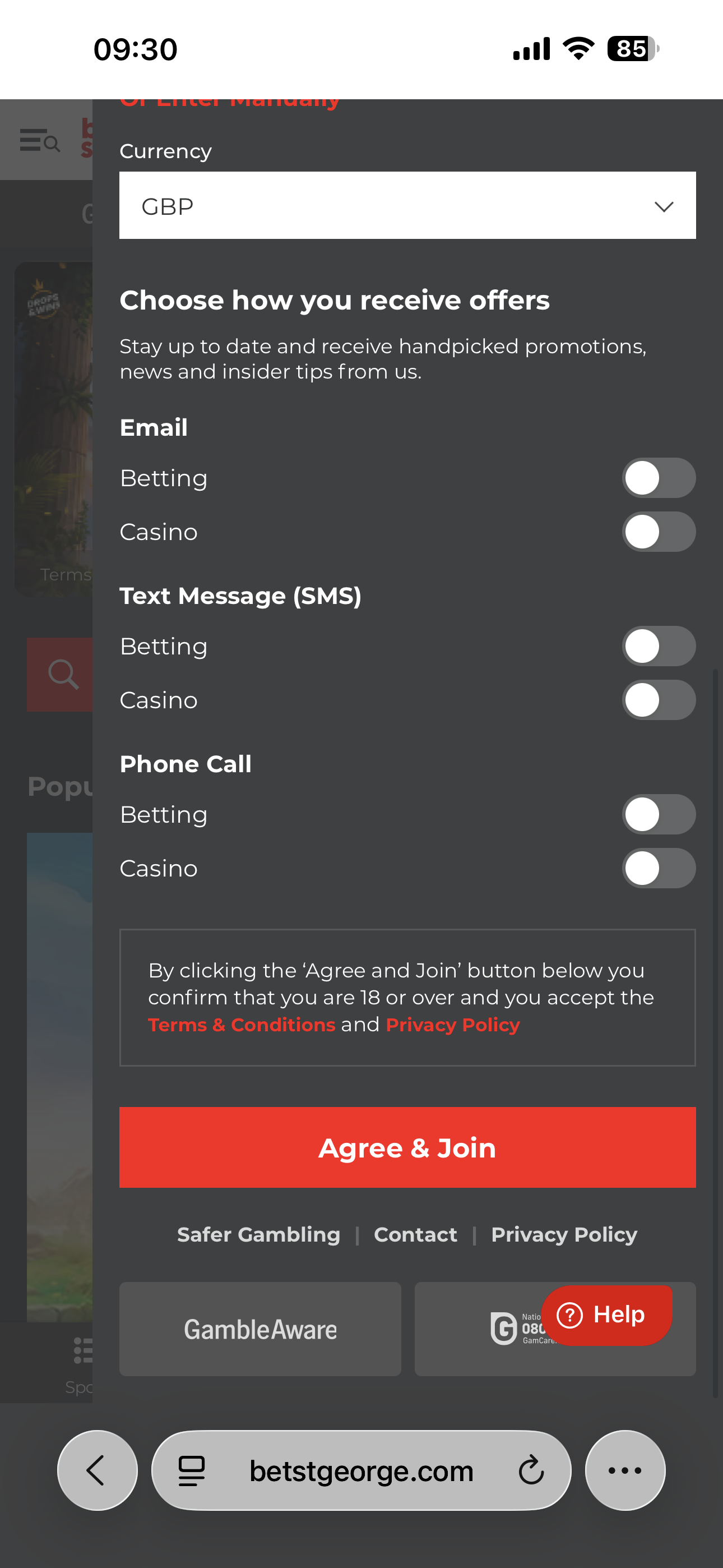 Bet St George Sign Up 3