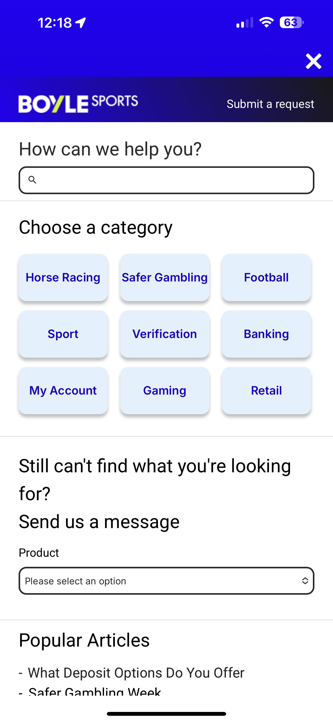 BoyleSports Help New