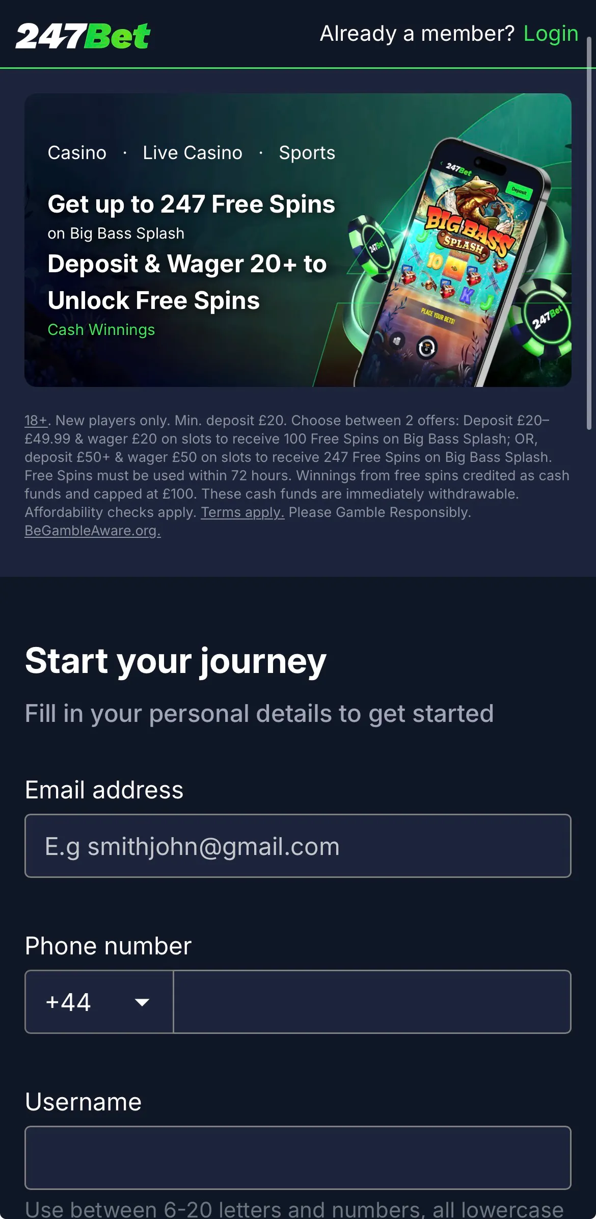 247bet app sign up create account