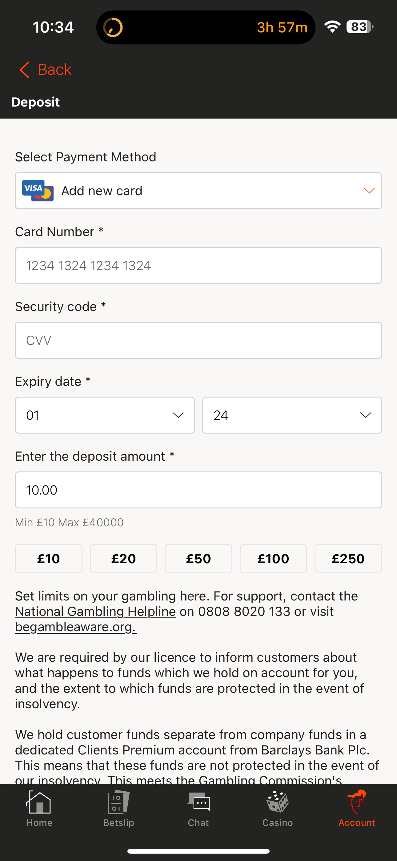 Fitzdares Deposit 3