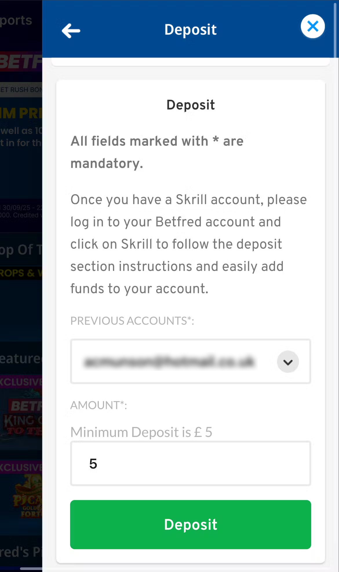Skrill Betfred Deposit 2 blurred