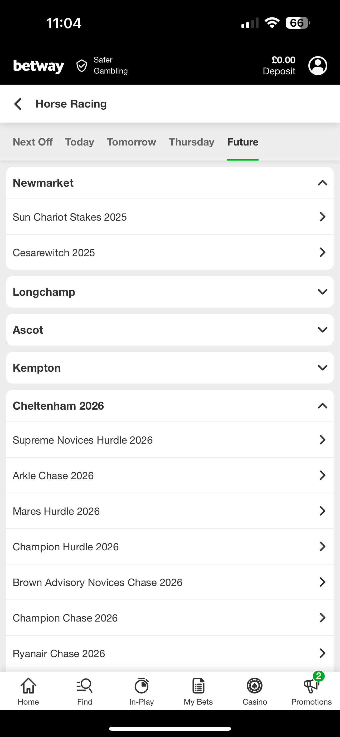 Horse Racing Betway