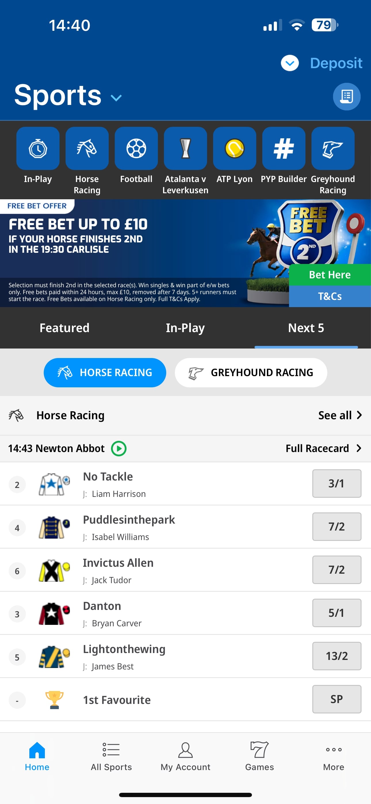 Betfred deposit 1