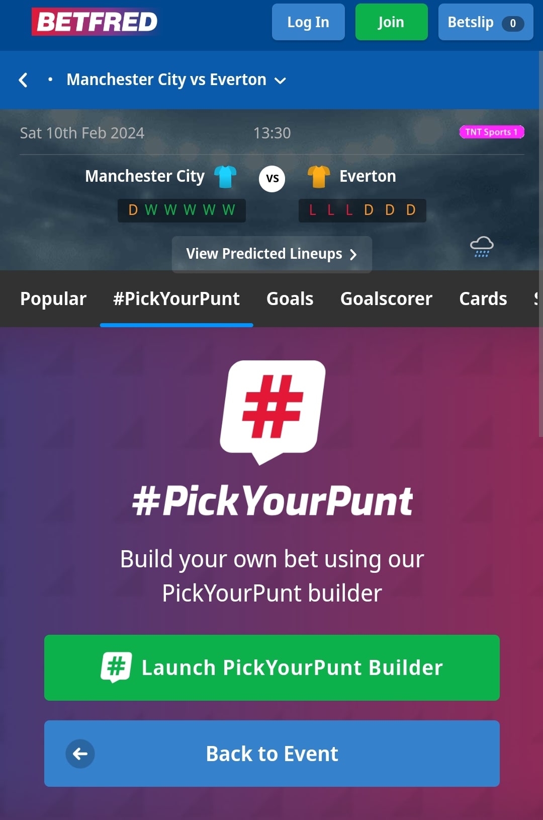 Betfred bet builder