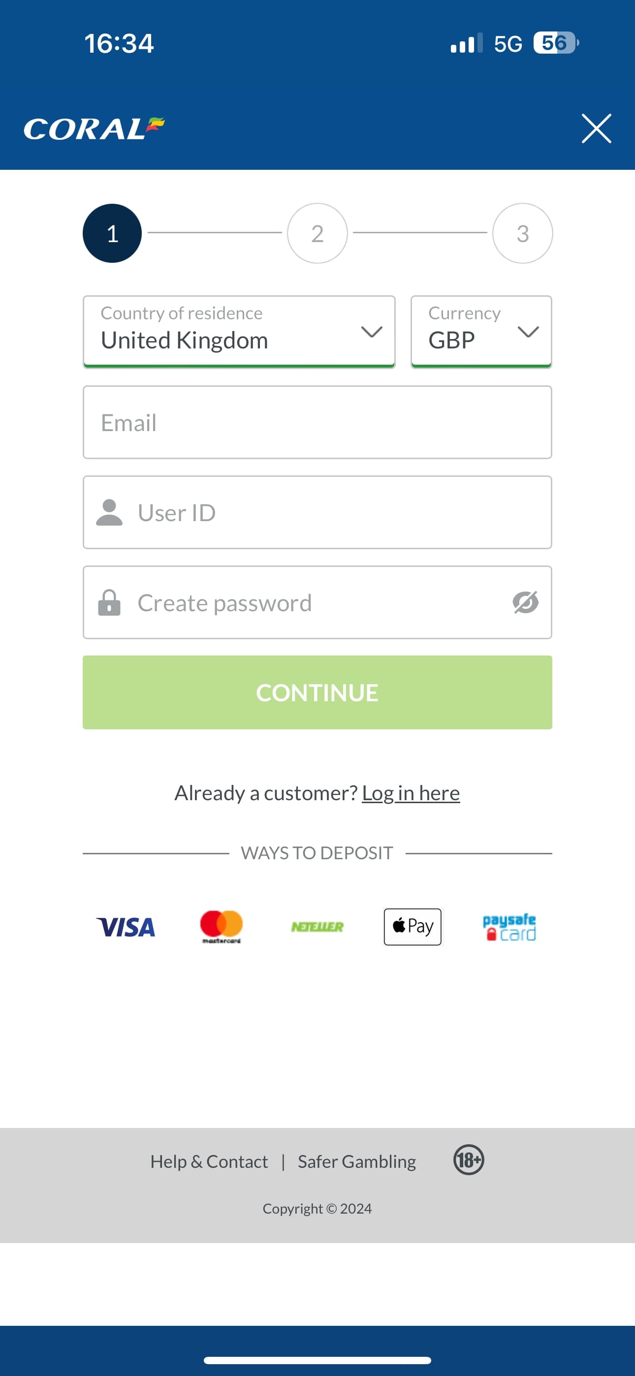 Coral sign-up 2