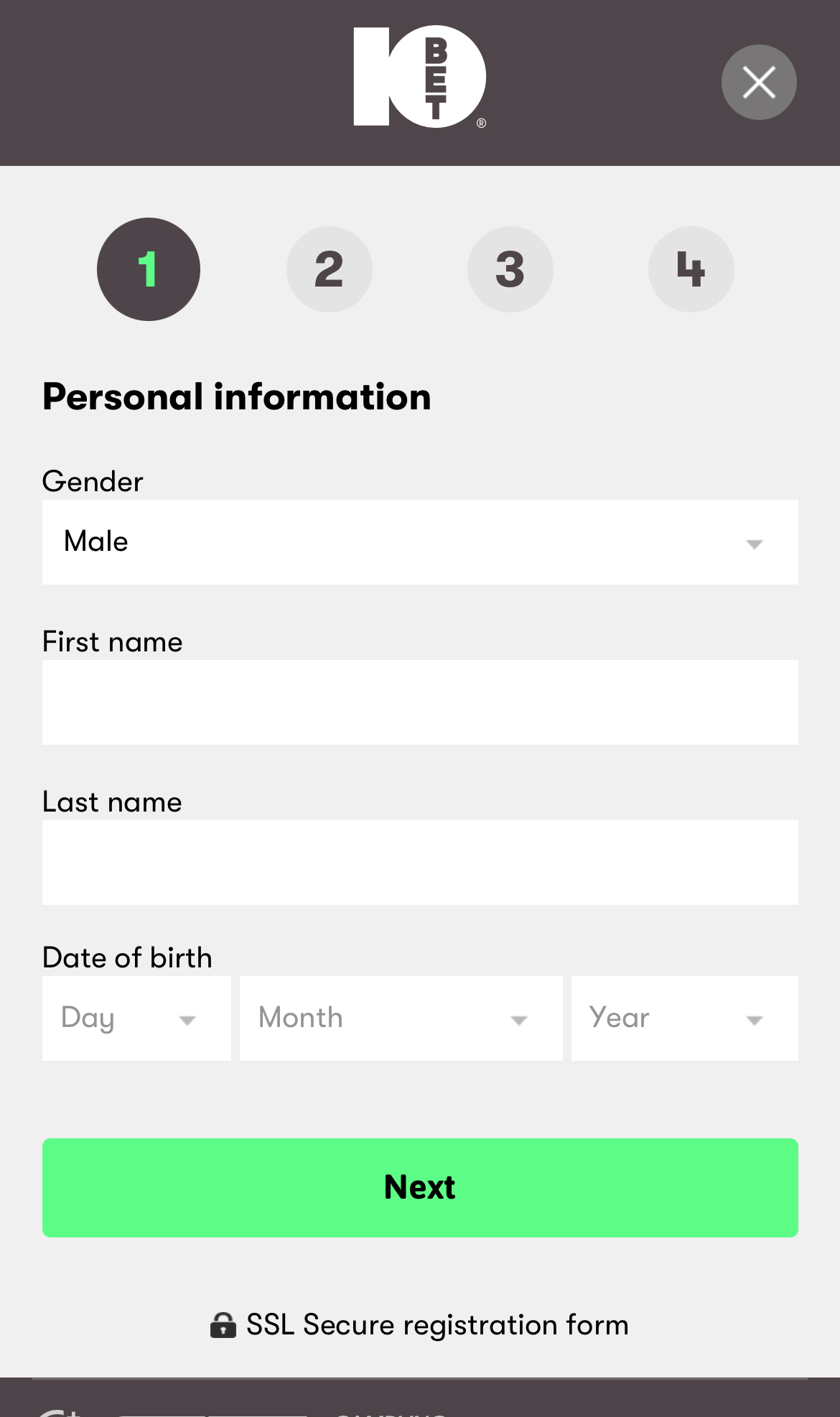 10bet Sign Up 1